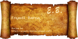 Enyedi Barna névjegykártya